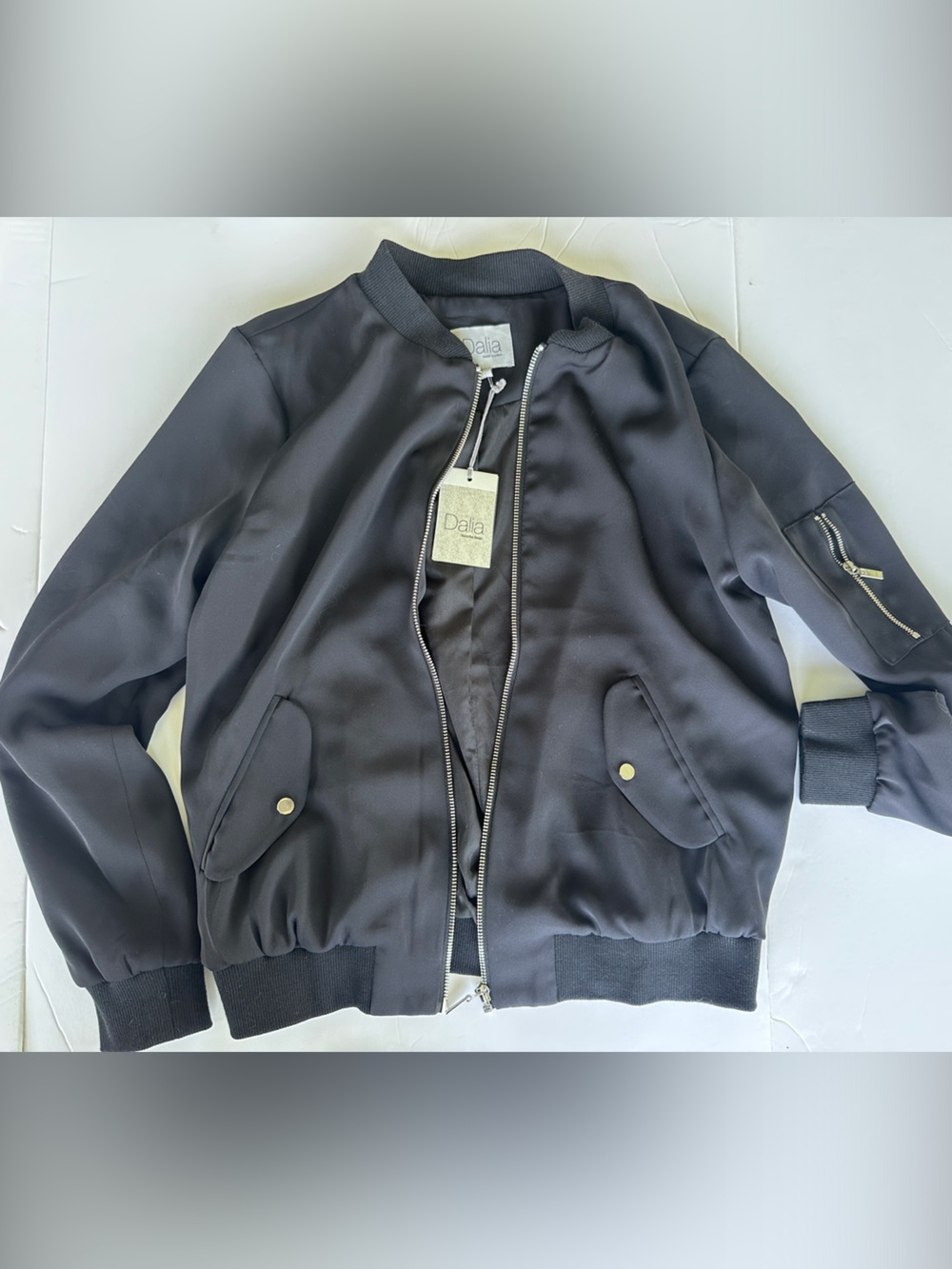 Dalia black Jacket with Front Pockets small